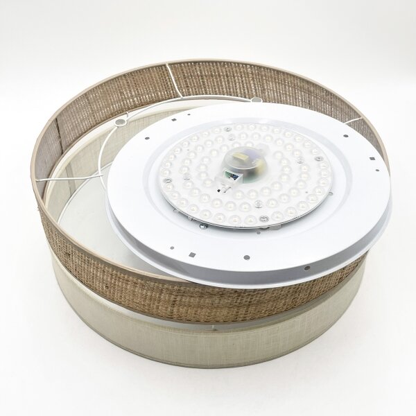 LED таванно осветително тяло SIRJA BOHO LED/36W/230V пр. 45 см бежово/кремаво