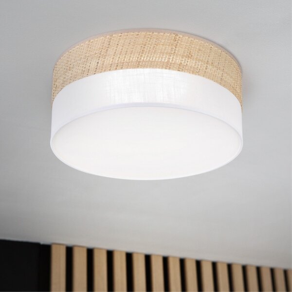 LED таванно осветително тяло SIRJA BOHO LED/20W/230V Ø 35 cm бежово/бяло