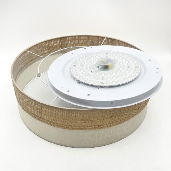 LED таванно осветително тяло SIRJA BOHO LED/36W/230V диам. 45 см бежово/кремаво