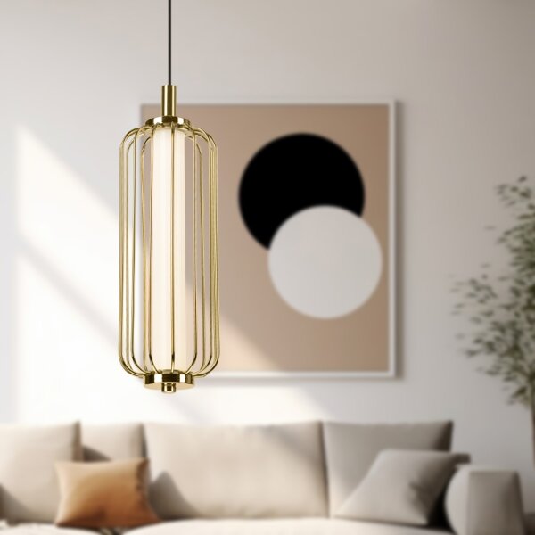LED полилей на кабел BONNIE LED/15W/230V 3000K златен
