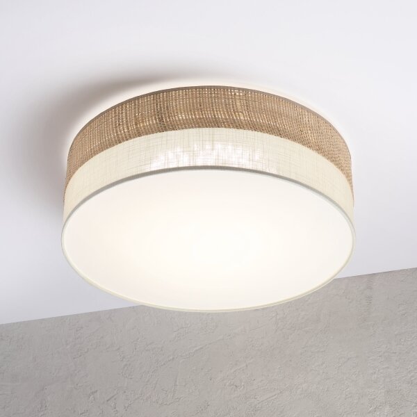 LED таванно осветително тяло SIRJA BOHO LED/36W/230V диам. 45 см бежово/кремаво