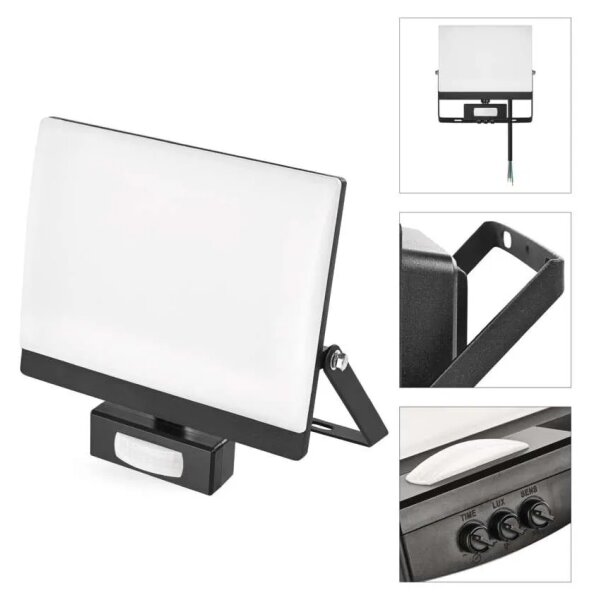 LED прожектор с датчик за движение TAMBO EVO LED/50W/230V 4000K IP44 черен