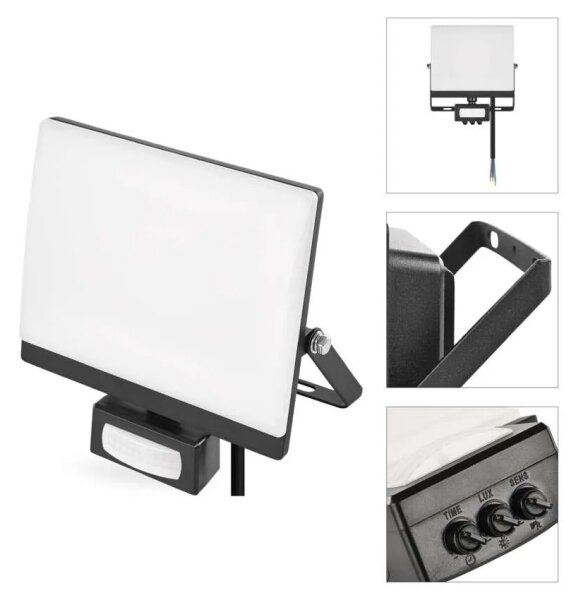 LED прожектор със сензор за движение TAMBO EVO LED/30W/230V 4000K IP44 черен
