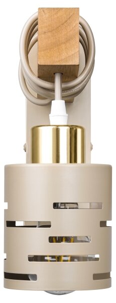 Настенна лампа ELEN 1xE27/35W/230V бежова/златиста/кафява