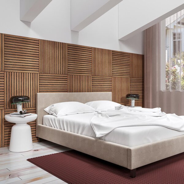 Акустичен декоративен стенен панел atmosphera Colva, MDF, 60x60 cm - Бежов