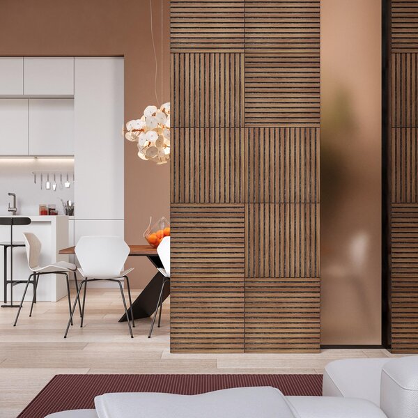 Акустичен декоративен стенен панел atmosphera Colva, MDF, 60x60 cm - Бежов
