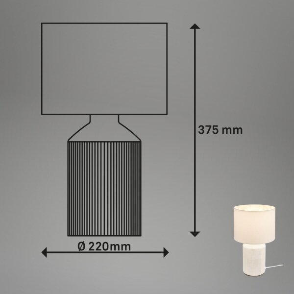 Brilo - Настолна лампа INO 1xE14/10W/230V бяла