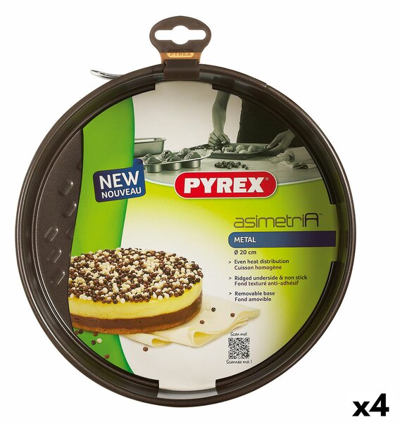 Форма за Печене Pyrex Asimetria Кръгъл 20 cm 4 броя