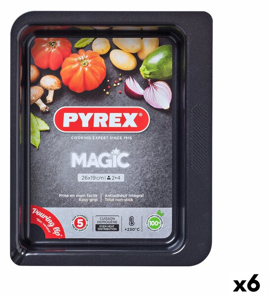 Ястие за печене Pyrex Magic Квадратен 26 x 18 cm Метал 6 броя