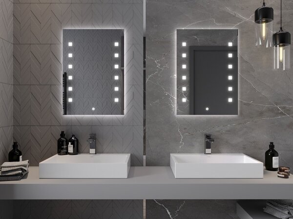 Mexen Ner огледало за баня с подсветка 50 x 70 см, LED 6000K, анти-пара - 9809-050-070-611-00