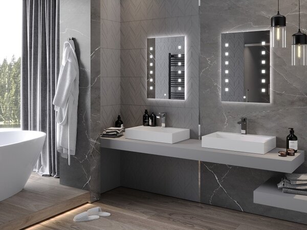 Mexen Ner огледало за баня с подсветка 50 x 70 см, LED 6000K, анти-пара - 9809-050-070-611-00