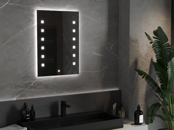 Mexen Ner огледало за баня с подсветка 50 x 70 см, LED 6000K, анти-пара - 9809-050-070-611-00