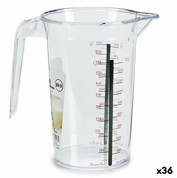 Мерителен Буркан Пластмаса 800 ml (36 броя)