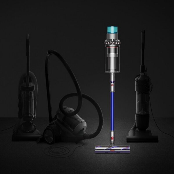 Вертикална прахосмукачка Dyson Gen5detect Absolute 446989-01, 280AW, 135000 об/мин, 0.75l, 70 мин, 3 режима, Никел/лилав
