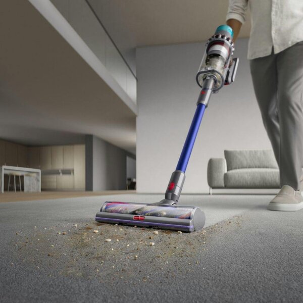 Вертикална прахосмукачка Dyson Gen5detect Absolute 446989-01, 280AW, 135000 об/мин, 0.75l, 70 мин, 3 режима, Никел/лилав