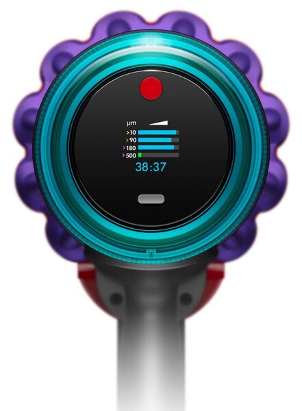 Вертикална прахосмукачка Dyson Gen5detect Absolute 446989-01, 280AW, 135000 об/мин, 0.75l, 70 мин, 3 режима, Никел/лилав