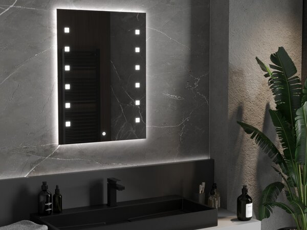 Mexen Ner осветено огледало за баня 60 x 80 см, LED 6000K, анти-конденз - 9809-060-080-611-00