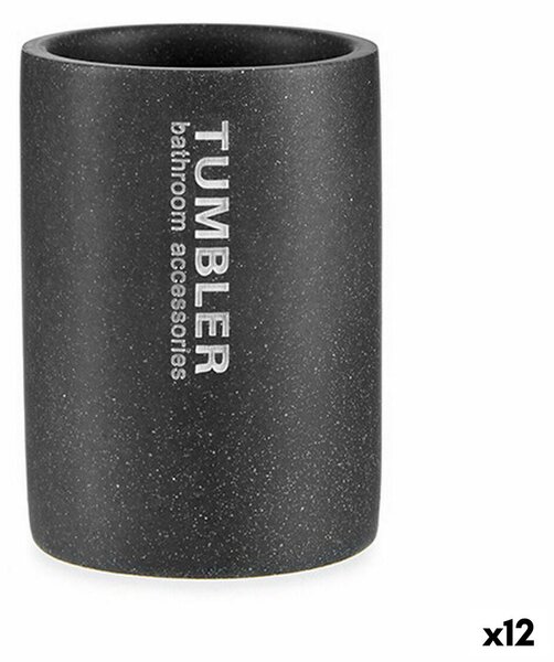 Поставка за четка за зъби Tumbler Сив Смола 7,5 x 10,2 x 7,5 cm (12 броя)