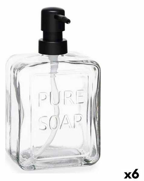 Дозатор за Сапун Pure Soap Кристал Прозрачен Пластмаса 570 ml (6 броя)