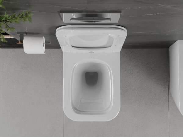 Mexen Madox WC тоалетна чиния Rimless с капак забавено падане slim, дуропласт, бял гланц - 30154000