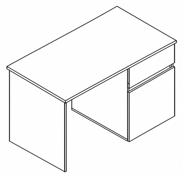 Бюро London BIU120 - 120 x 78 x 67 cm, кашмир / антрацит