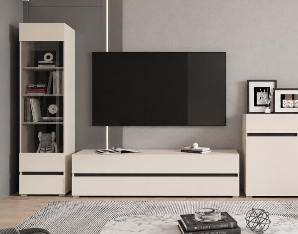 Витрина London REG1W1S - 50 x 37.5 x 200 cm, кашмир / антрацит