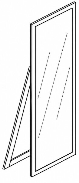Огледало London LUS55 - 55 x 190 cm, кашмир / антрацит