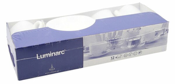 Комплект чаши с чинийки Luminarc Carine (12 pcs) 22 cl