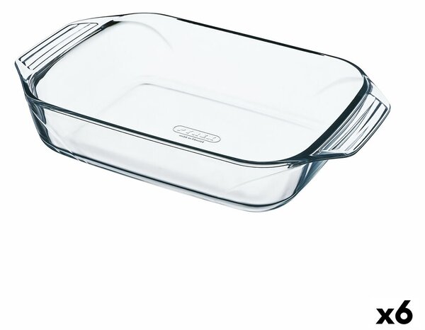 Ястие за печене Pyrex Irresistible Квадратен Прозрачен Cтъкло 6 броя 27,5 x 16,9 x 6 cm