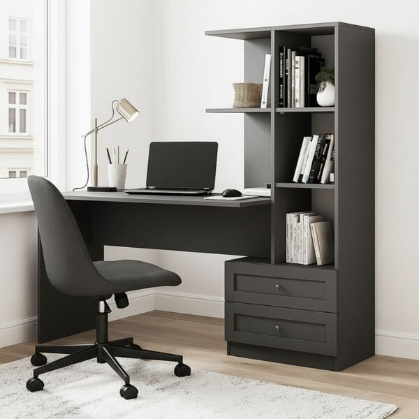 Меламиново офис бюро Mantra в антрацит 150x60x152см