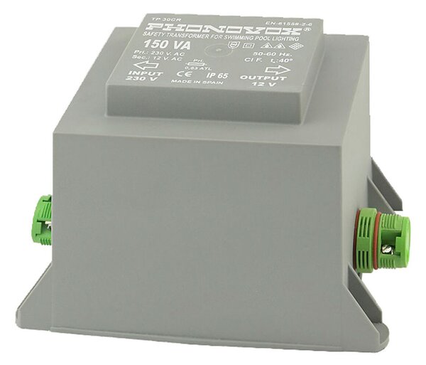 Safety transformer for swimming pool lighting PHONOVOX tp30103cr 150 VA 12 V 230 V 50-60 Hz 12,9 x 7,2 x 9,9 cm