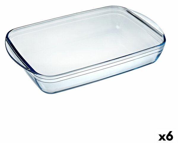 Поднос за сервиране Pyrex Classic 4,6 L 40,3 x 26,3 x 7,3 cm Прозрачен Cтъкло (6 броя)