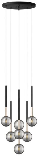 Zuma Line P0574-07F-SDFZ - Пендел ARCTURUS 7xG9/4W/230V черен