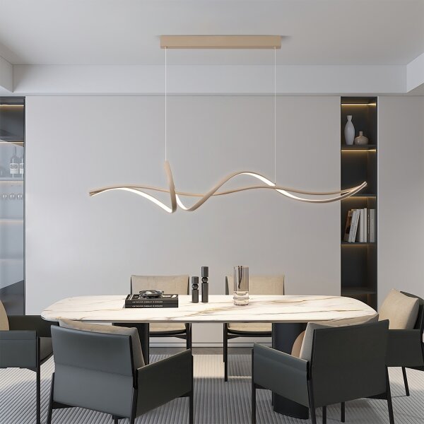 Brilagi - LED полилей на кабел с димер SIGNATURE LED/55W/230V 120x23 cm бежов + дистанционно управление