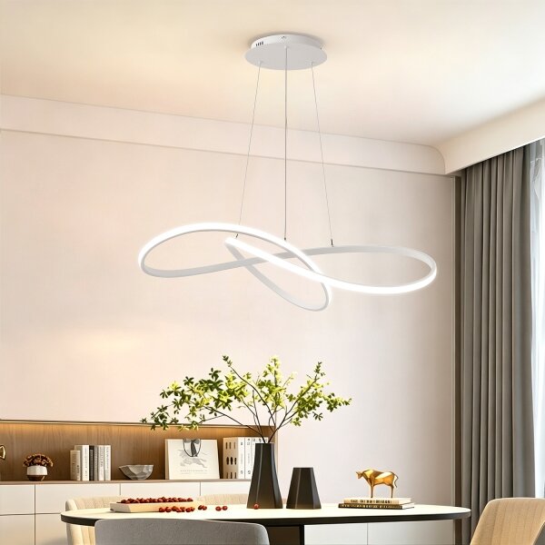 Brilagi - Димируем LED полилей на кабел INFINITY LED/80W/230V 80x80 cm бял + дистанционно