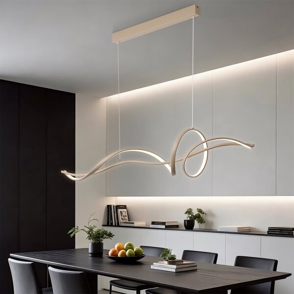 Brilagi - LED полилей на кабел с димер SIGNATURE LED/55W/230V 120x23 cm бежов + дистанционно управление