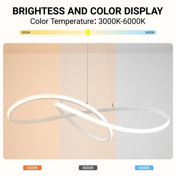 Brilagi - Димируем LED полилей на кабел INFINITY LED/80W/230V 80x80 cm бял + дистанционно