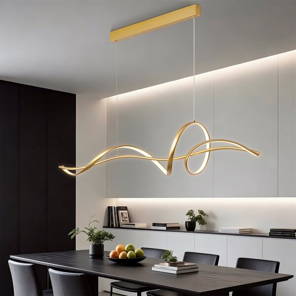 Brilagi - LED димируем полилей на кабел SIGNATURE LED/55W/230V 120x23 cm златен + с дистанционно управление