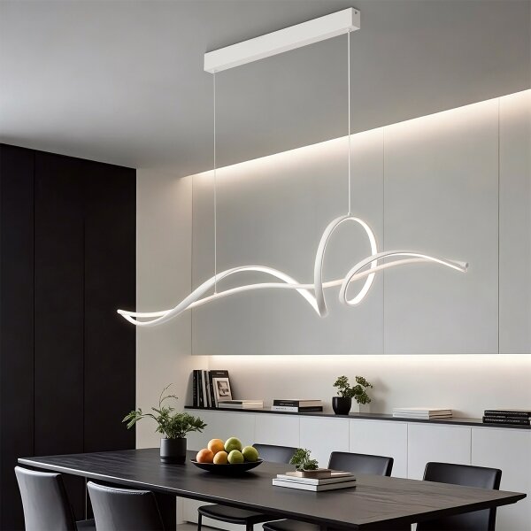 Brilagi - LED димируем полилей на кабел SIGNATURE LED/55W/230V 120x23 cm бял + дистанционно управление