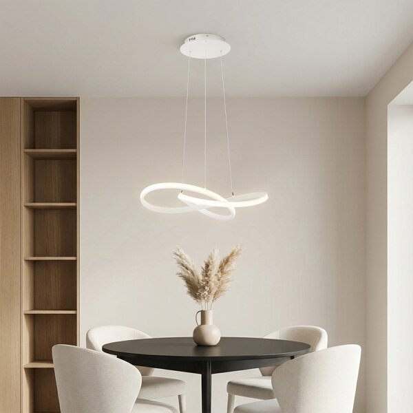 Brilagi - Димируема LED полилей на кабел INFINITY LED/55W/230V 50x50 cm бял + дистанционно управление
