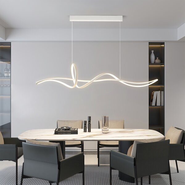 Brilagi - LED димируем полилей на кабел SIGNATURE LED/55W/230V 120x23 cm бял + дистанционно управление