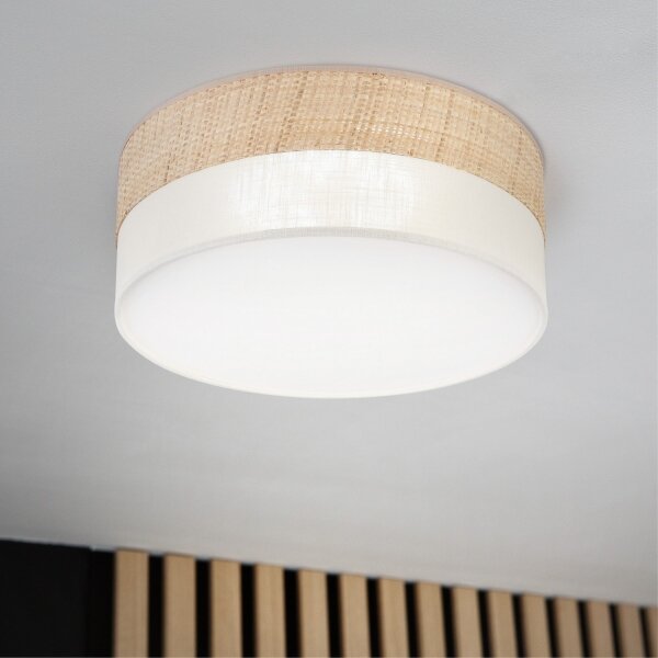 LED таванно осветително тяло SIRJA BOHO LED/20W/230V Ø 35 см бежово/кремаво