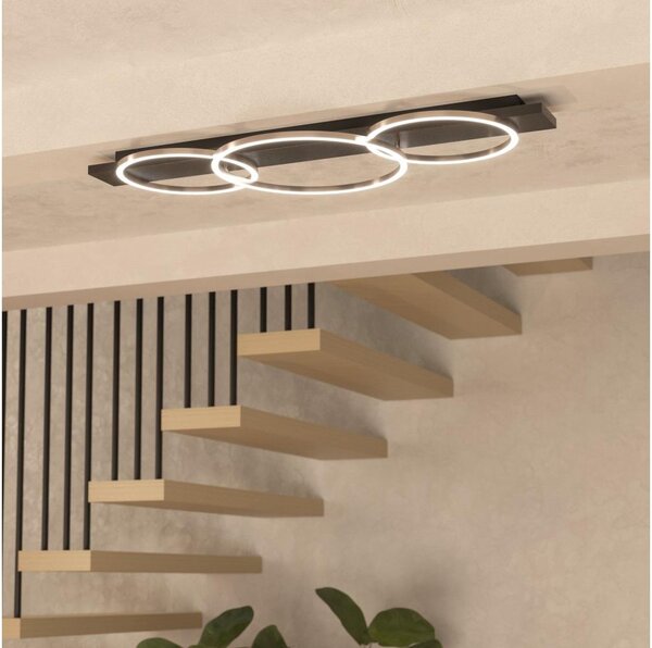 Eglo 33488 - LED таванно осветително тяло BOYAL 2xLED/12W/230V + LED/12W черно