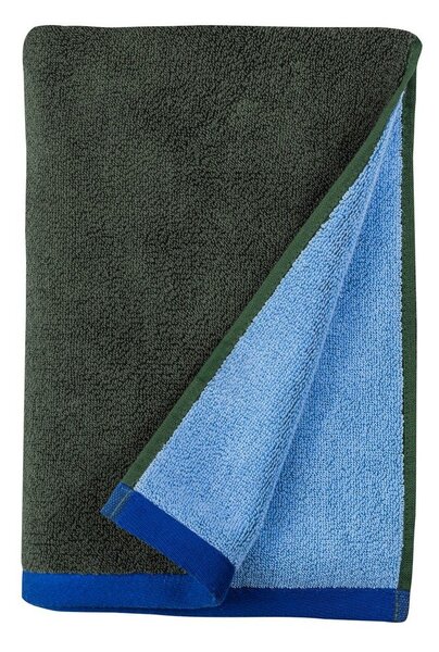 Тъмнозелена/синя кърпа от органичен памук от тери 50x90 cm Soft – Mette Ditmer Denmark