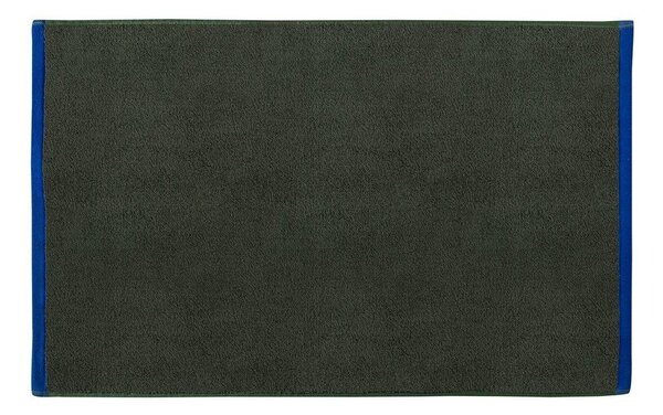 Тъмнозелен/син килим за баня от органичен памук 50x80 cm Soft – Mette Ditmer Denmark