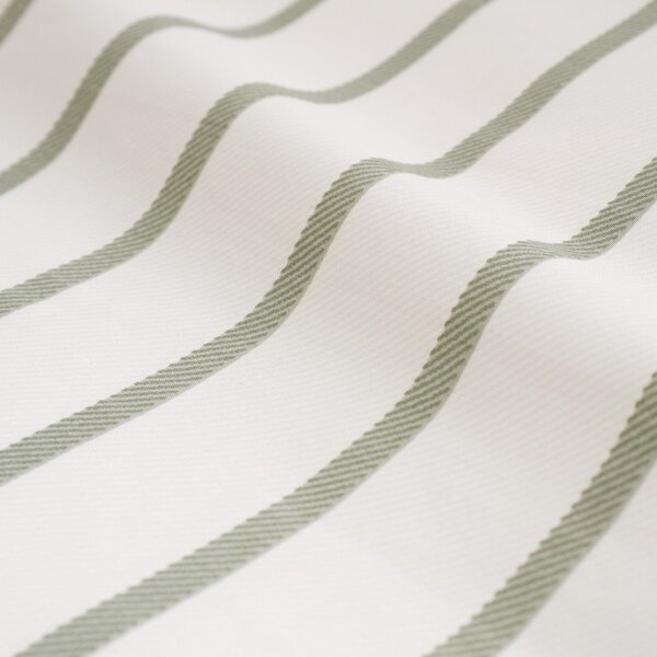 Зелено-кремаво единично памучно спално бельо 135x200 cm Hampton Stripe – Bianca