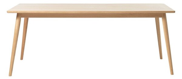Сгъваема трапезна маса с дъбов плот в естествен цвят 190x90 cm Barrali – Unique Furniture