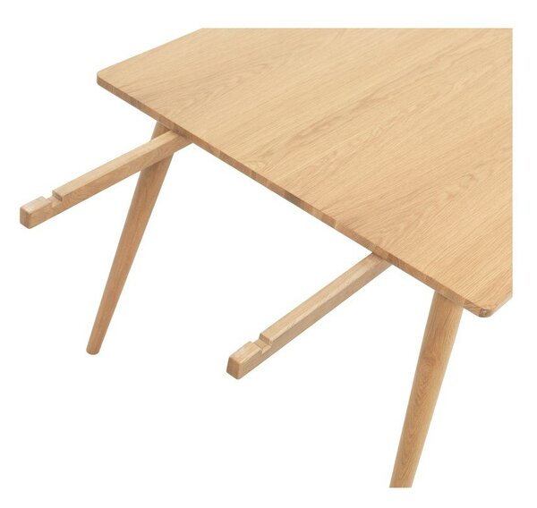 Сгъваема трапезна маса с дъбов плот в естествен цвят 190x90 cm Barrali – Unique Furniture