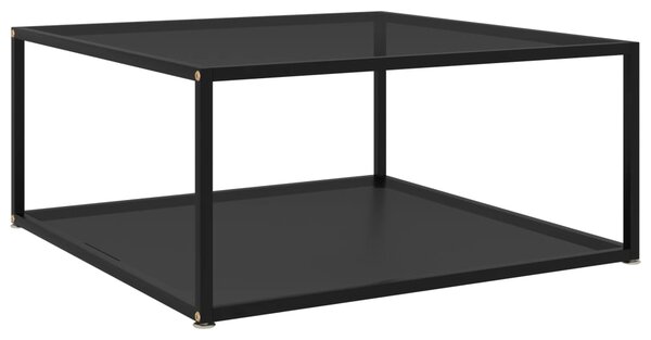 VidaXL 322893 Coffee Table Black 80x80x35 cm Tempered Glass