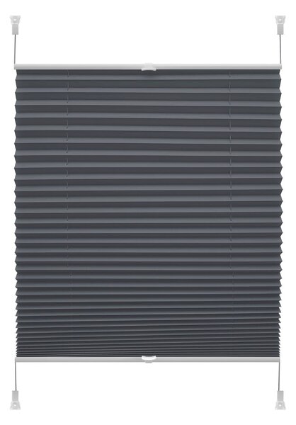 Антрацитна ролетна щора 57x150 cm Plisé Verona – Gardinia